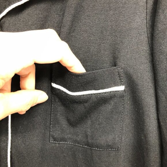 Aimee Kestenberg Black & White Letter Contrast Button Down Nightgown size S - Picture 10 of 16